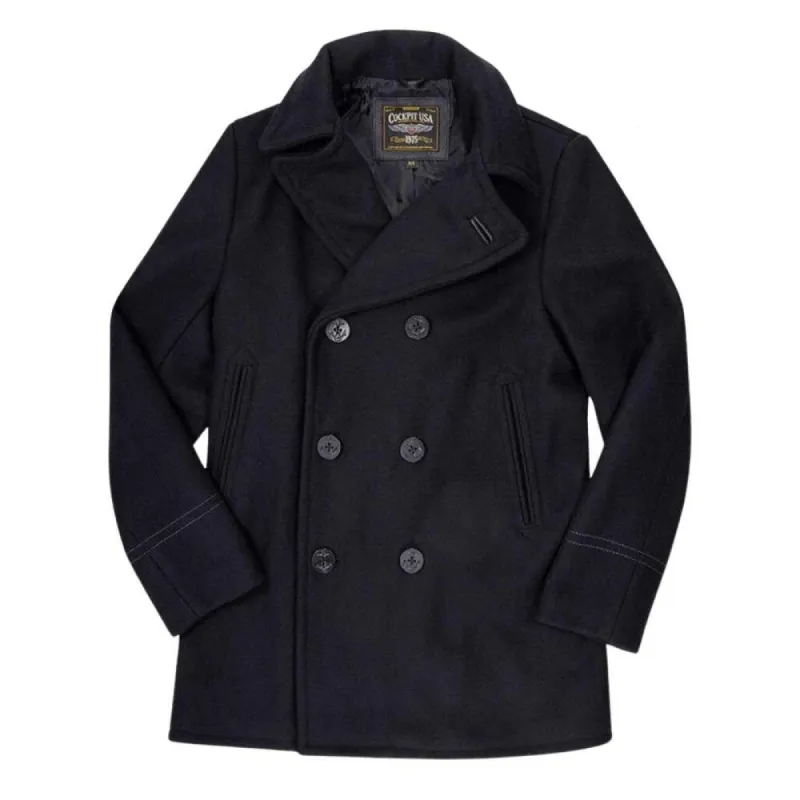 Cockpit USA Mens Admiral USN Peacoat SIZE: LARGE FINAL SALE SHIPS SAME DAY sold by Legendary USA