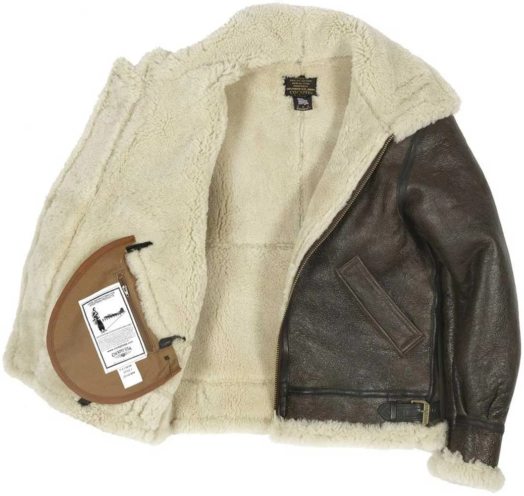 Cockpit USA Men's B-3 Sheepskin Bomber Jacket SIZE 38 FINAL SALE SHIPS SAME DAY sold by Legendary USA product image thumbnail 4