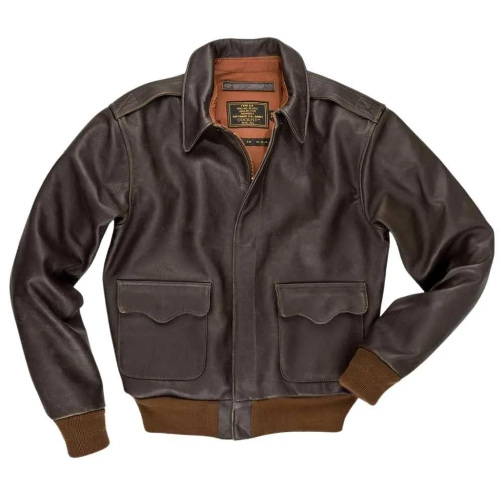 Cockpit USA Mens 40th Anniversary Horsehide A-2 Flight Jacket SIZE 44 - Final Sale Ships Same Day sold by Legendary USA