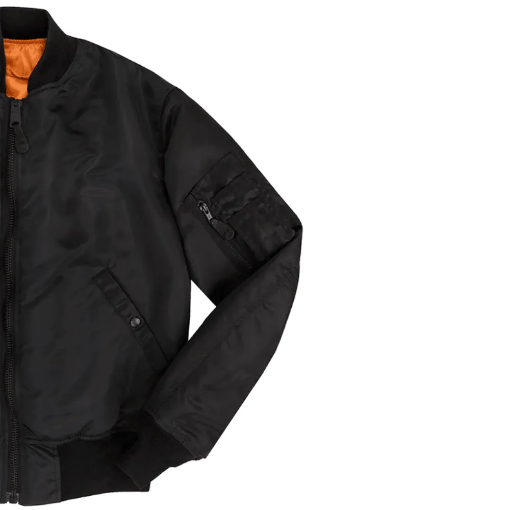 Size: MEDIUM Cockpit USA Mens MA-1 Nylon Satin Flight Jacket Size Z24J011D - Final Sale Ships Same Day sold by Legendary USA product image thumbnail 4