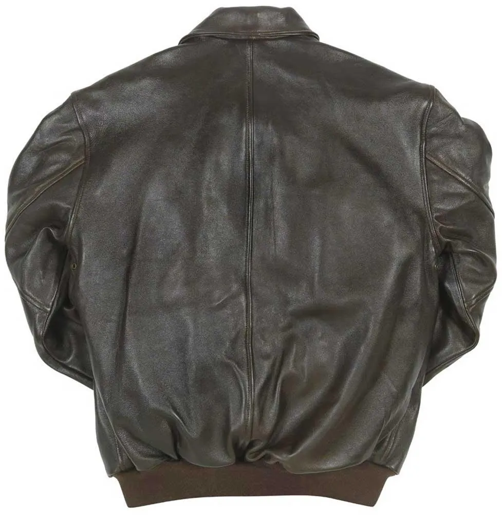 Cockpit USA Mens Antique Lambskin Leather A-2 Flight Jacket Brown Size LARGE - Final Sale Ships Same Day sold by Legendary USA product image thumbnail 3