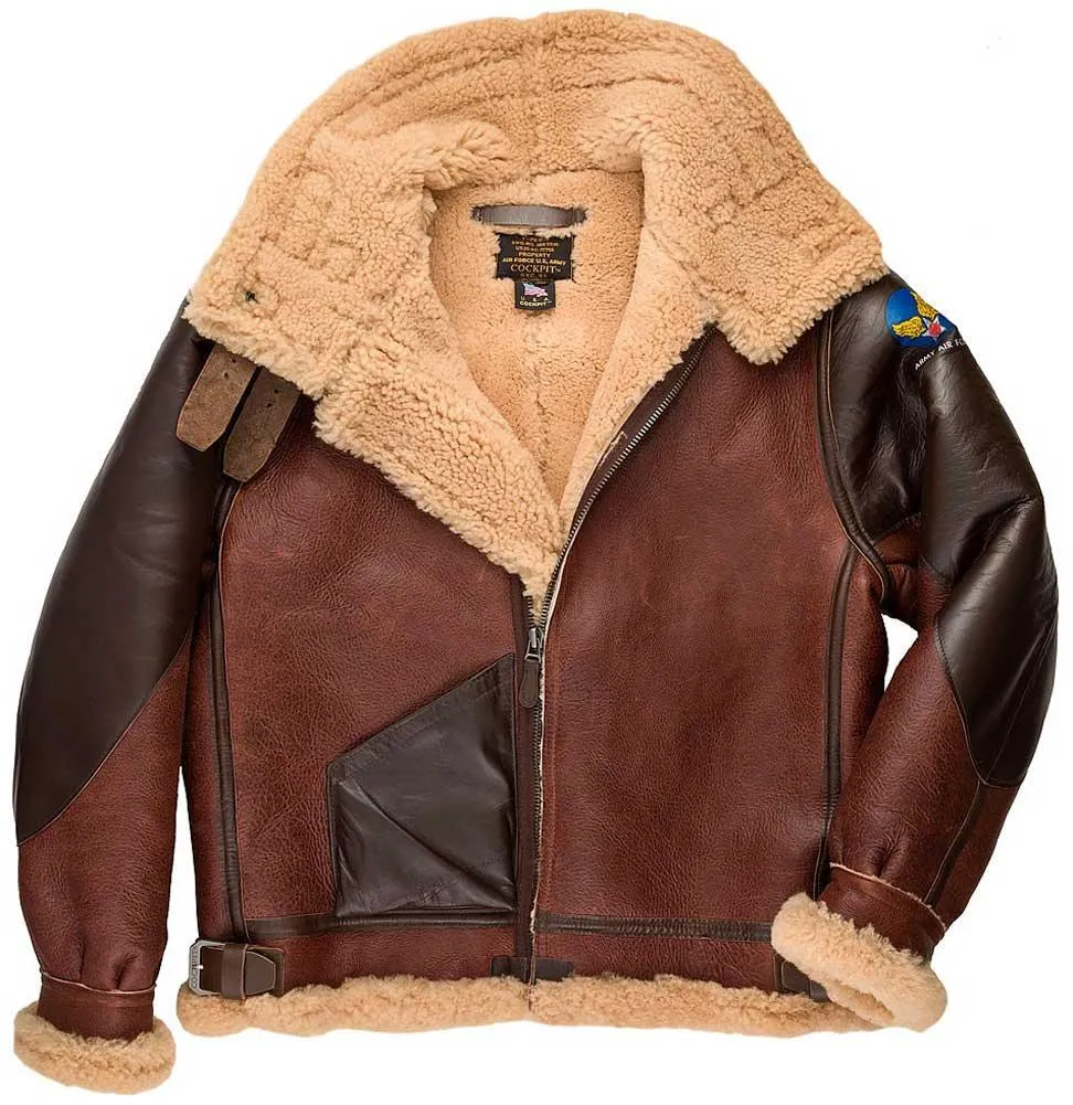 Cockpit USA Mens Pearl Harbor Reproduction B-3 Sheepskin Bomber Jacket Size 38 - Final Sale Ships Same Day sold by Legendary USA product image thumbnail 4