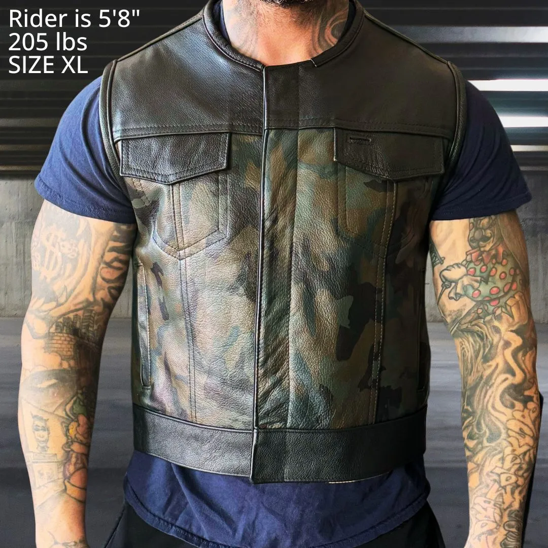 Legendary LowLife Camo Leather Club Vest sold by Legendary USA product image thumbnail 2