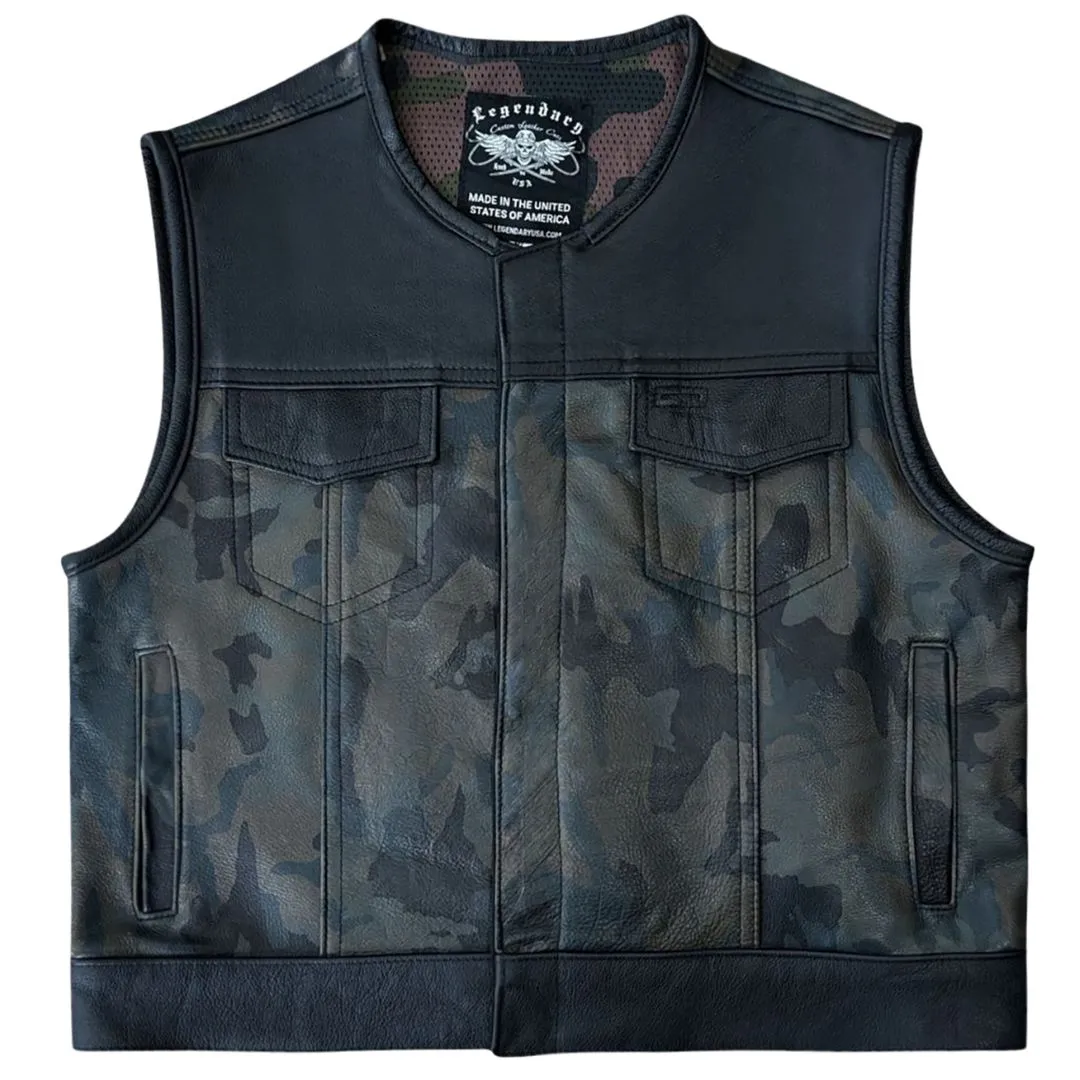 Legendary LowLife Camo Leather Club Vest sold by Legendary USA product image thumbnail 3