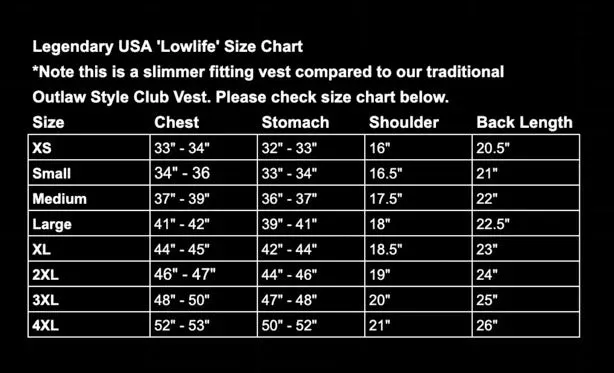 Legendary LowLife NCP Dark Chocolate Cropped Fitted Leather Club Style Motorcycle Vest sold by Legendary USA product image thumbnail 4