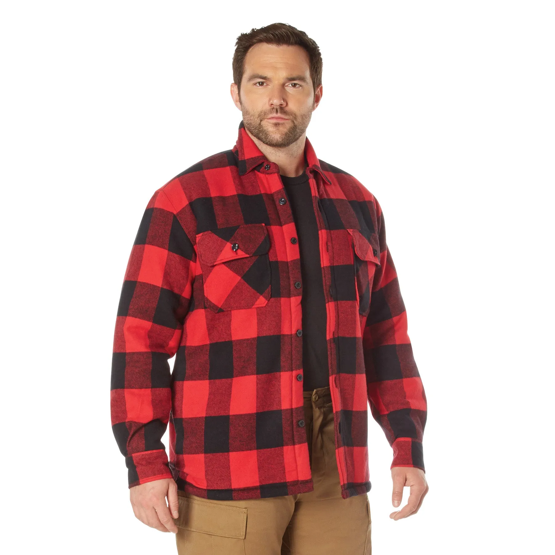 Rothco Extra Heavyweight Buffalo Plaid Sherpa Lined Flannel Shirts sold by Legendary USA product image thumbnail 4