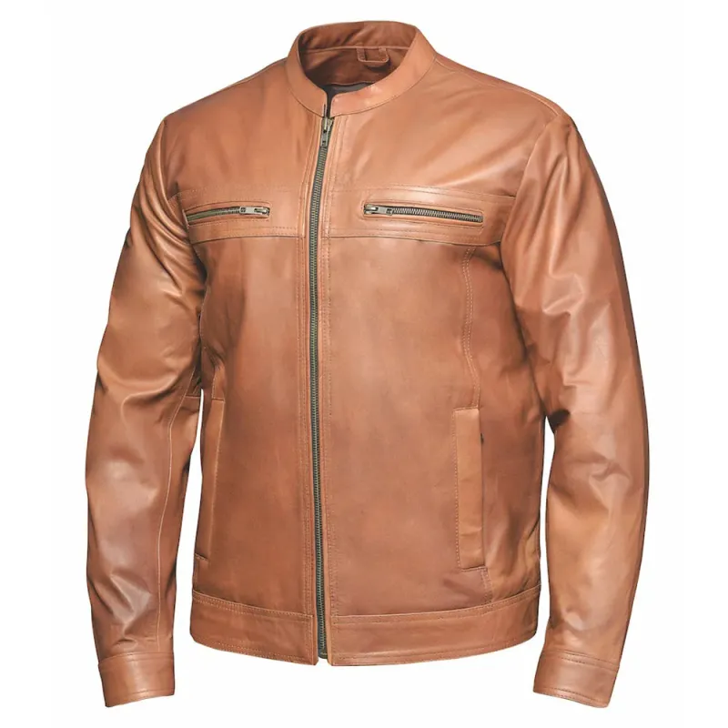 Indiana - Mens Premium Leather Motorcycle Jacket made by Legendary USA