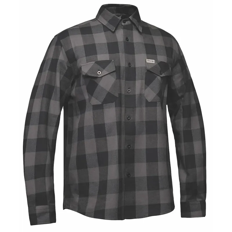 Men's Black and Gray Flannel Shirt by DERRINGER Flannel Co. made by Legendary USA
