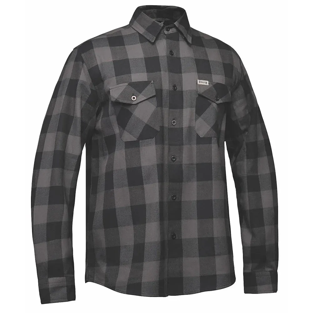 Men's Black and Gray Flannel Shirt by DERRINGER Flannel Co. sold by Legendary USA