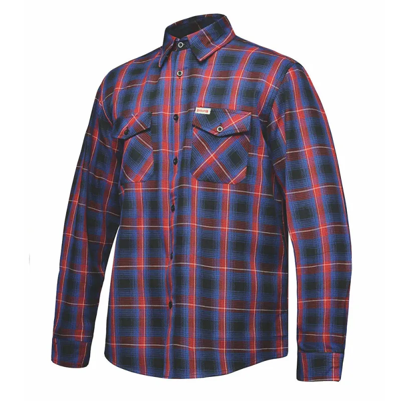 Men's Red and Blue Flannel Shirt by DERRINGER Flannel Co. made by Legendary USA