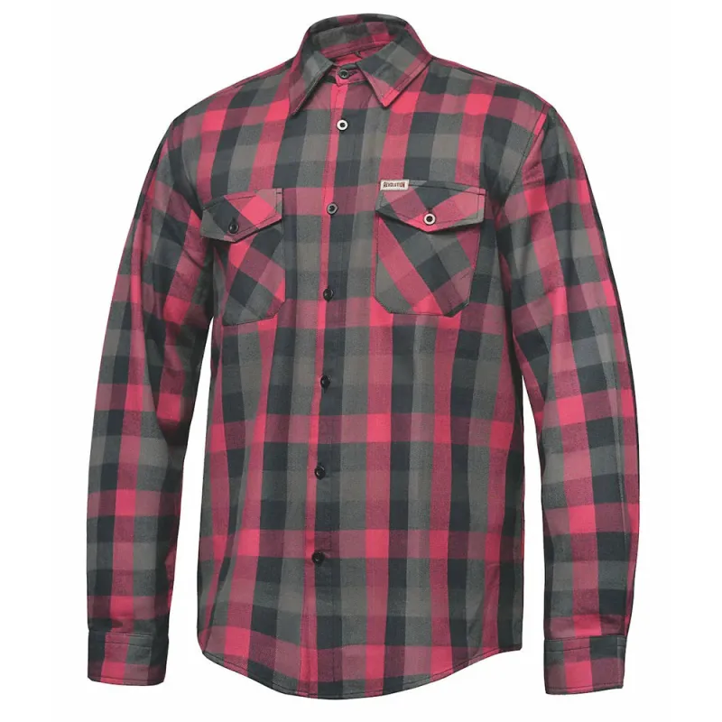Men's Gray & Pink Flannel Shirt by DERRINGER Flannel Co. made by Legendary USA