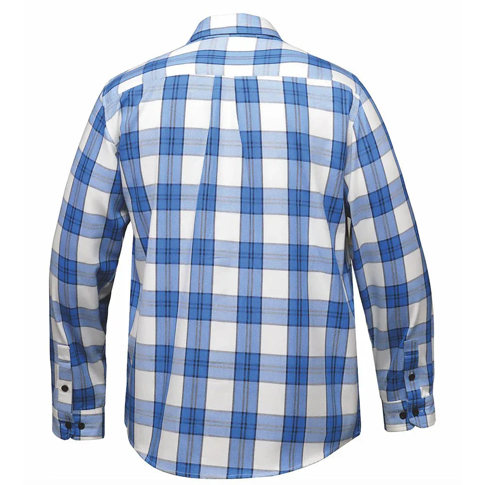Men's Blue and White Flannel Shirt by DERRINGER Flannel Co. sold by Legendary USA product image thumbnail 2