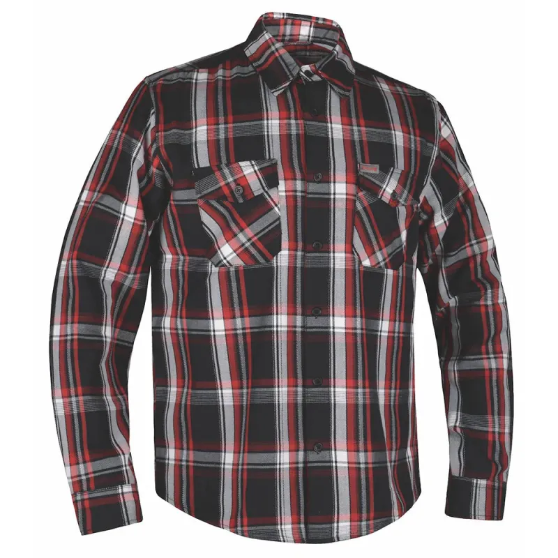 Men's Black and Red Flannel Shirt by DERRINGER Flannel Co. made by Legendary USA