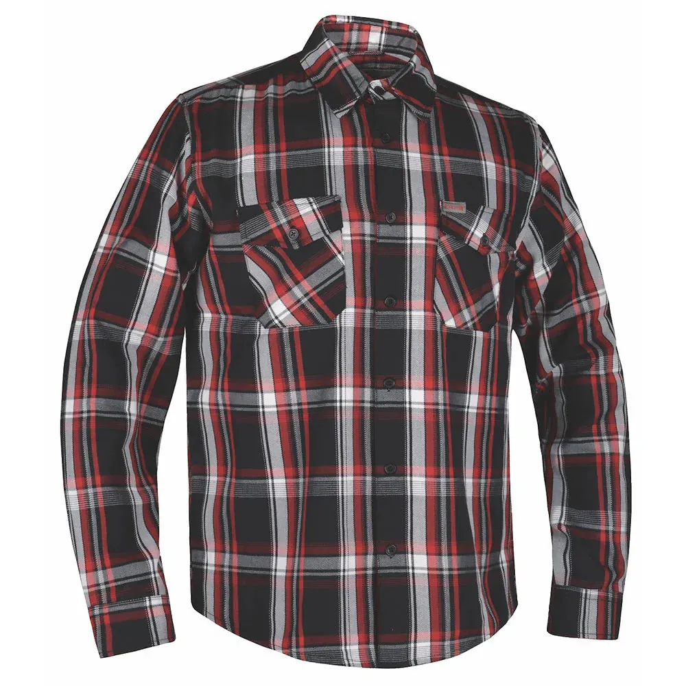 Men's Black and Red Flannel Shirt by DERRINGER Flannel Co. sold by Legendary USA