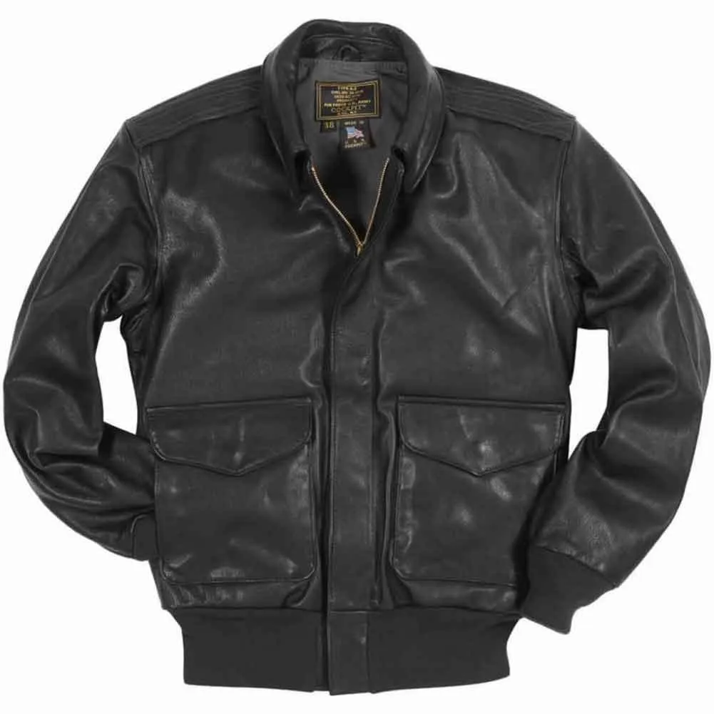 Cockpit USA Men's USAF Goatskin A-2 Flight Jacket - Black Size 42 - FINAL SALE SHIPS SAME DAY sold by Legendary USA product image thumbnail 3