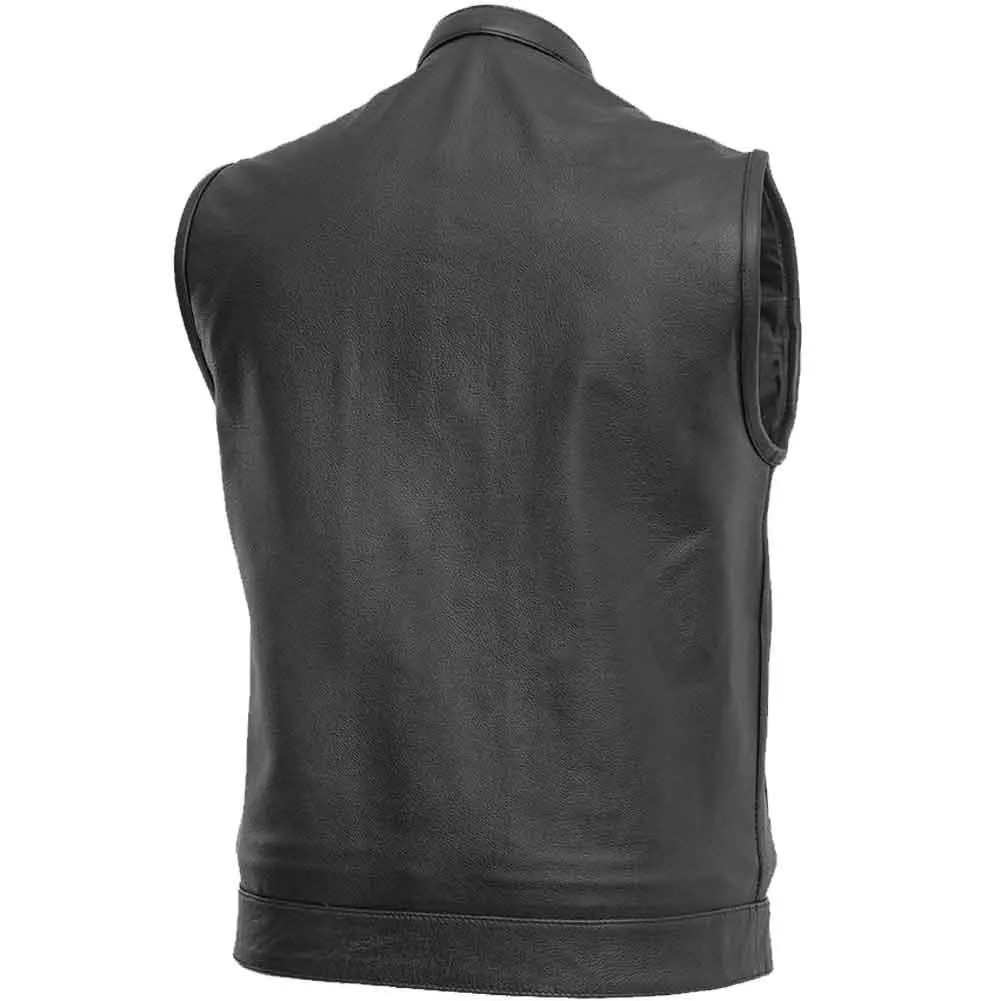 First Mfg Men's Blaster Leather Vest with Collar SIZE 2XLARGE - Final Sale (Ships Same Day) sold by Legendary USA product image thumbnail 3