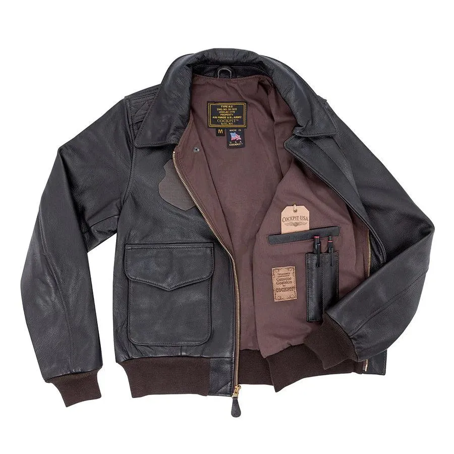 Cockpit USA Women's U.S.A.F. 21st Century A-2 Jacket with Velcro sold by Legendary USA product image thumbnail 2