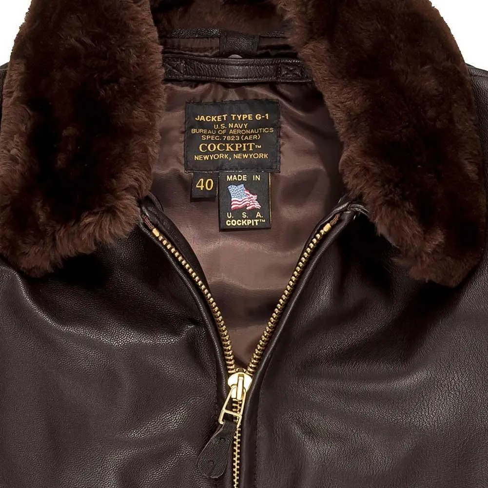 Cockpit USA Men's Modified G-1 Goatskin Leather Flight Jacket Z2108M SIZE 54 - Final Sale Ships Same Day sold by Legendary USA product image thumbnail 4