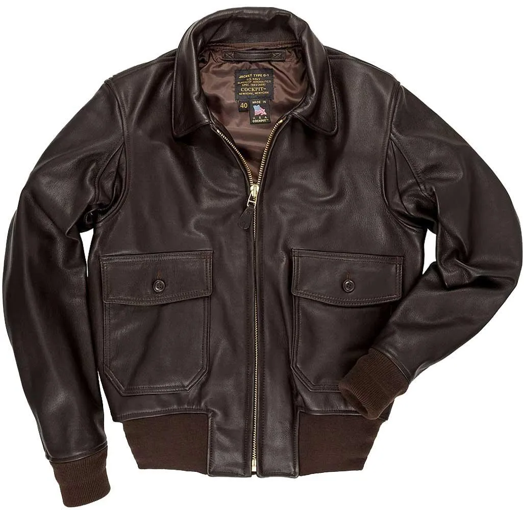 Cockpit USA Men's Modified G-1 Goatskin Leather Flight Jacket Z2108M SIZE 54 - Final Sale Ships Same Day sold by Legendary USA product image thumbnail 2
