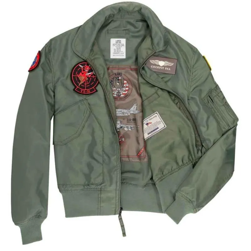 Cockpit USA Mens Movie Heroes Top Gun Nylon Flight Jacket SIZE LARGE - FINAL SALE SHIPS SAME DAY sold by Legendary USA