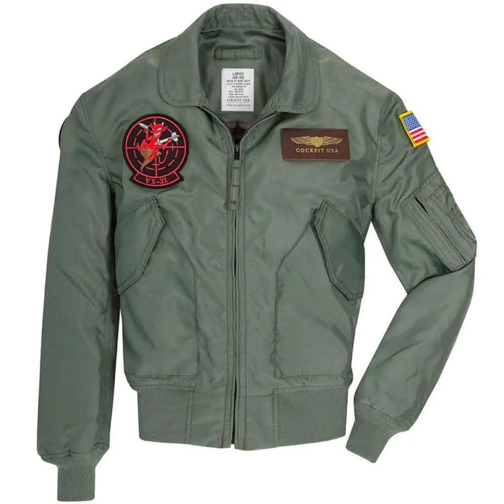 Cockpit USA Mens Movie Heroes Top Gun Nylon Flight Jacket Z24A103 SIZE XLARGE - FINAL SALE SHIPS SAME DAY sold by Legendary USA product image thumbnail 2