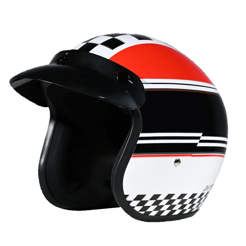 Daytona Cruiser Open Face Motorcycle Helmet - Visor & Graphics - w/ Daytona Classic | DOT Approved sold by Legendary USA