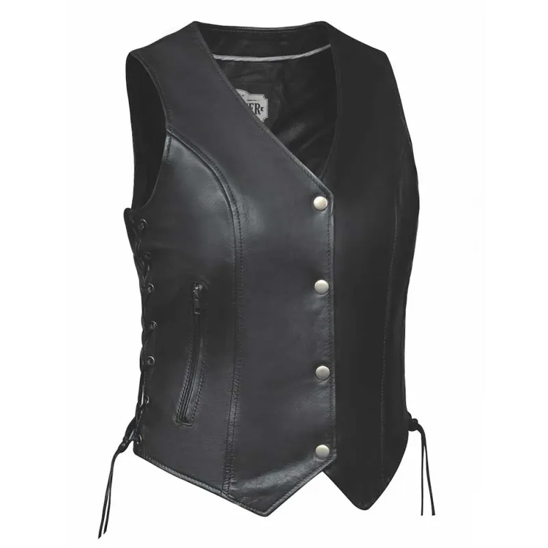 Beth - Ladies Premium Leather Vest sold by Legendary USA