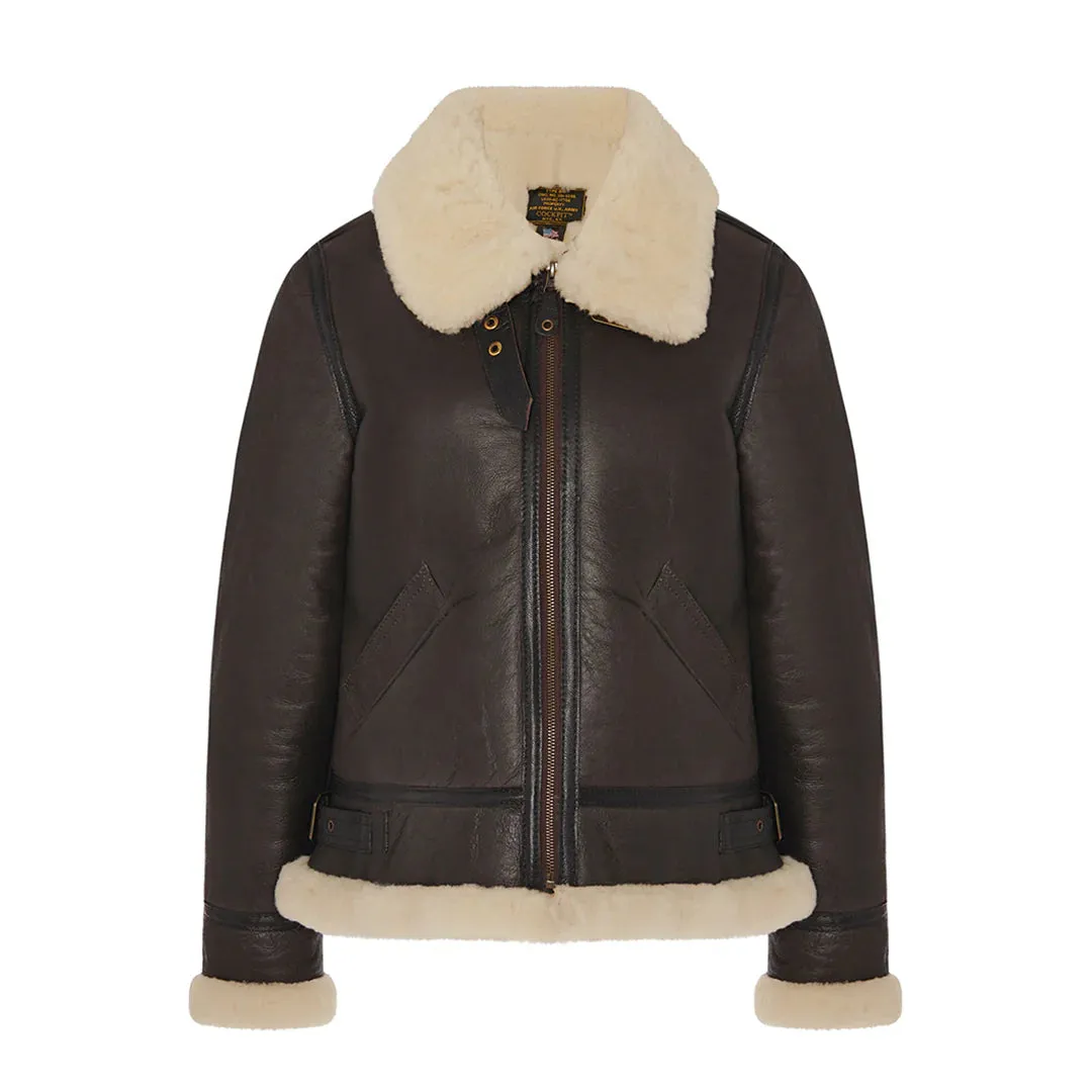 Cockpit USA Womens B-3 Sheepskin Bomber Jacket W72N100 SIZE LARGE - Final Sale Ships Same Day sold by Legendary USA