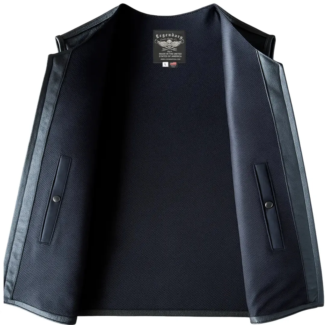 Legendary Beatdown – Fitted Club Style Leather Motorcycle Vest sold by Legendary USA product image thumbnail 3