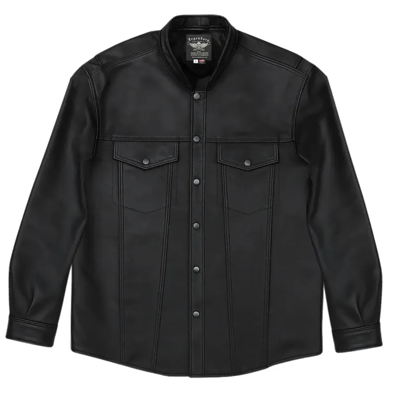 Legendary Midnight Run Genuine Cowhide Leather Riding Shirt made by Legendary USA