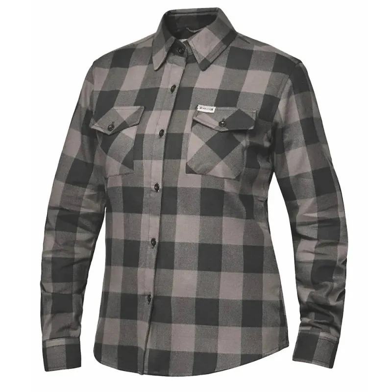 Womens Armored Flannel - Black & Gray made by Legendary USA
