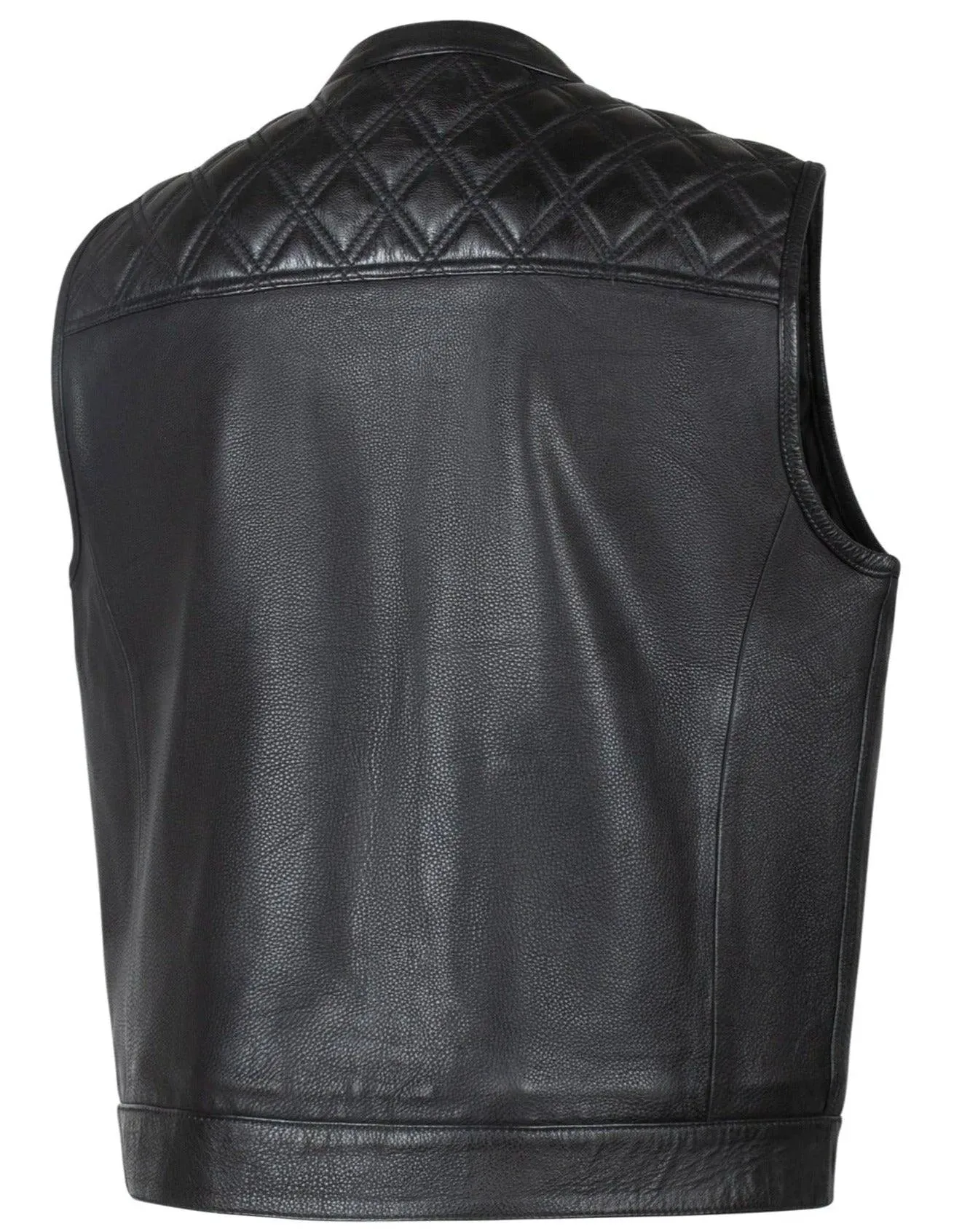 Legendary SIZE 40 'Diamond Cut' Men's Leather Motorcycle Vest FINAL SALE SHIPS SAME DAY sold by Legendary USA product image thumbnail 2