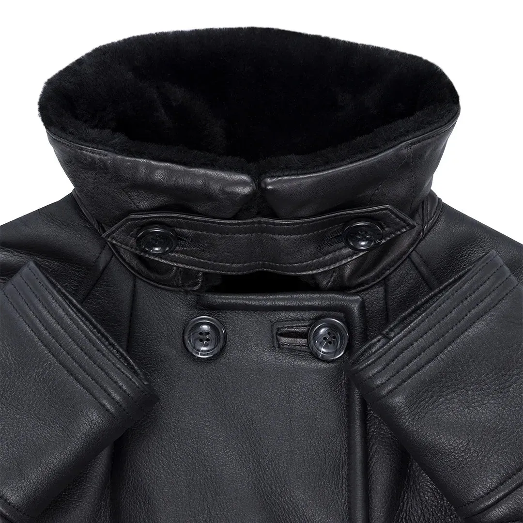 Cockpit USA Women’s Woodland Sheepskin Trench Coat — Full-Length Double-Breasted Luxury Shearling sold by Legendary USA product image thumbnail 3
