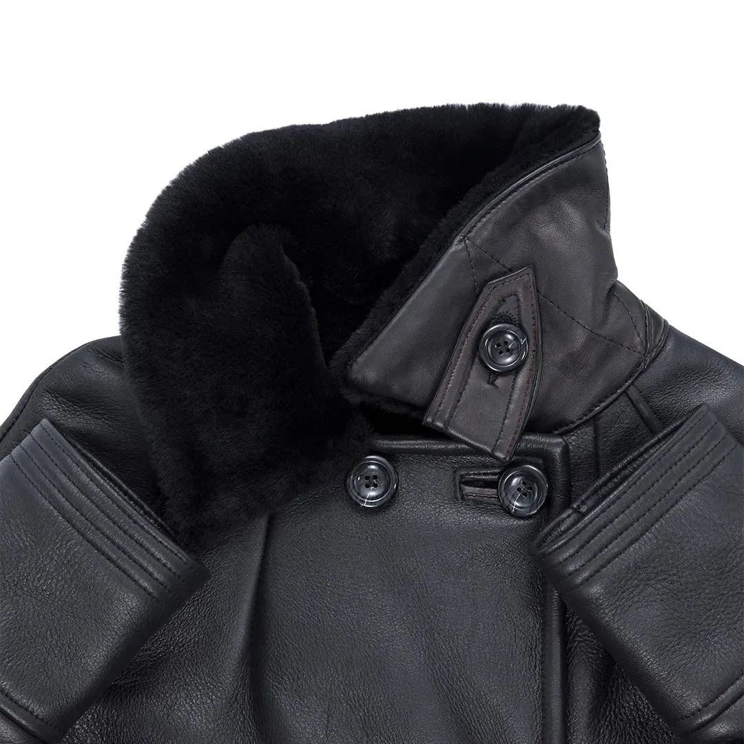 Cockpit USA Women’s Woodland Sheepskin Trench Coat — Full-Length Double-Breasted Luxury Shearling sold by Legendary USA product image thumbnail 2