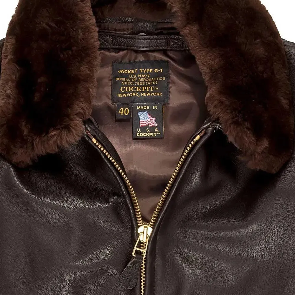 Cockpit USA Men's Modified G-1 Goatskin Leather Flight Jacket Size 50 - Final Sale Ships Same Day sold by Legendary USA product image thumbnail 4