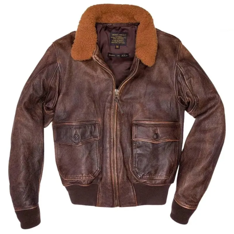 Cockpit USA Z21P007 Size: 2XL Men's Avenger Vintage G-1 Leather Flight Jacket: - Final Sale Ships Same Day sold by Legendary USA