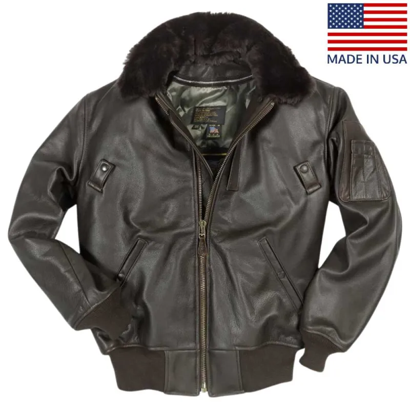 Cockpit USA Men's B-15 Cowhide Flight Jacket - Brown sold by Legendary USA