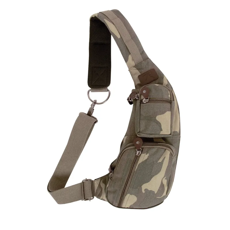 Camo Crossbody Canvas Sling Bag - Final Sale Ships Same Day made by Rothco