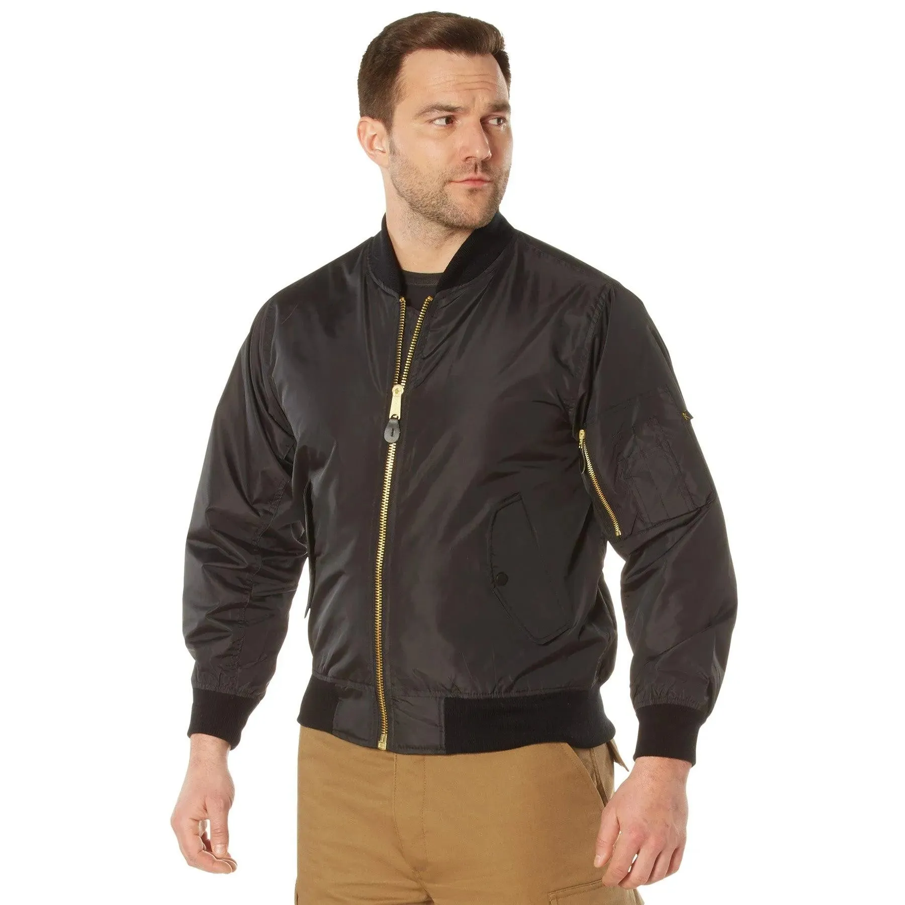 Size: 3XL Rothco Mens Lightweight MA-1 Nylon Flight Jacket - Final Sale Ships Same Day sold by Legendary USA product image thumbnail 3
