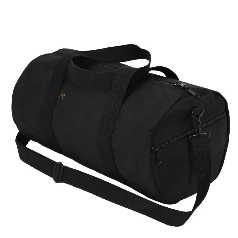 Black Canvas Shoulder Duffle Bag 15" FINAL SALE SHIPS SAME DAY sold by Legendary USA