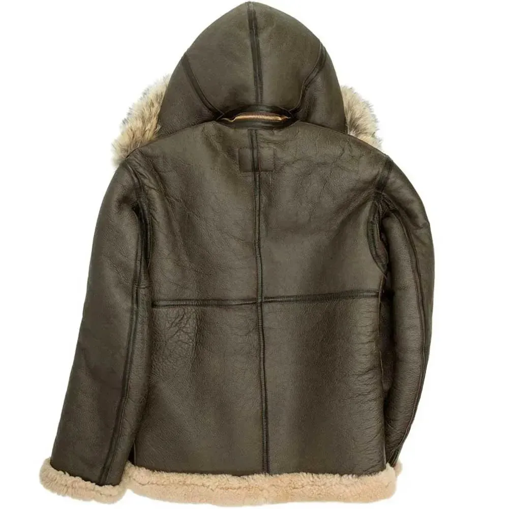 Size: 44 Cockpit USA Mens Dunkirk Hooded R.A.F. Sheepskin Bomber Jacket FINAL SALE SHIPS SAME DAY sold by Legendary USA product image thumbnail 3