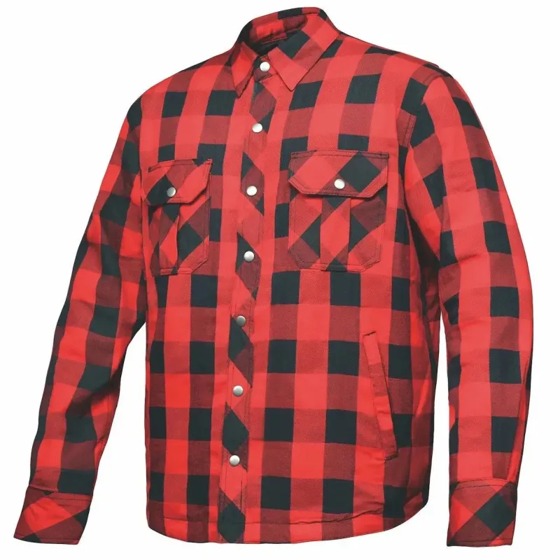 Lumberjack - Mens Black & Red Armored Flannel made by Legendary USA