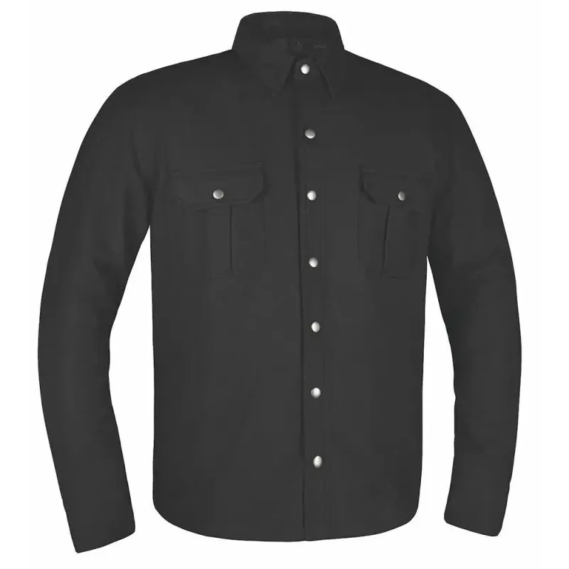 Defender - Mens Black Armored Flannel made by Legendary USA