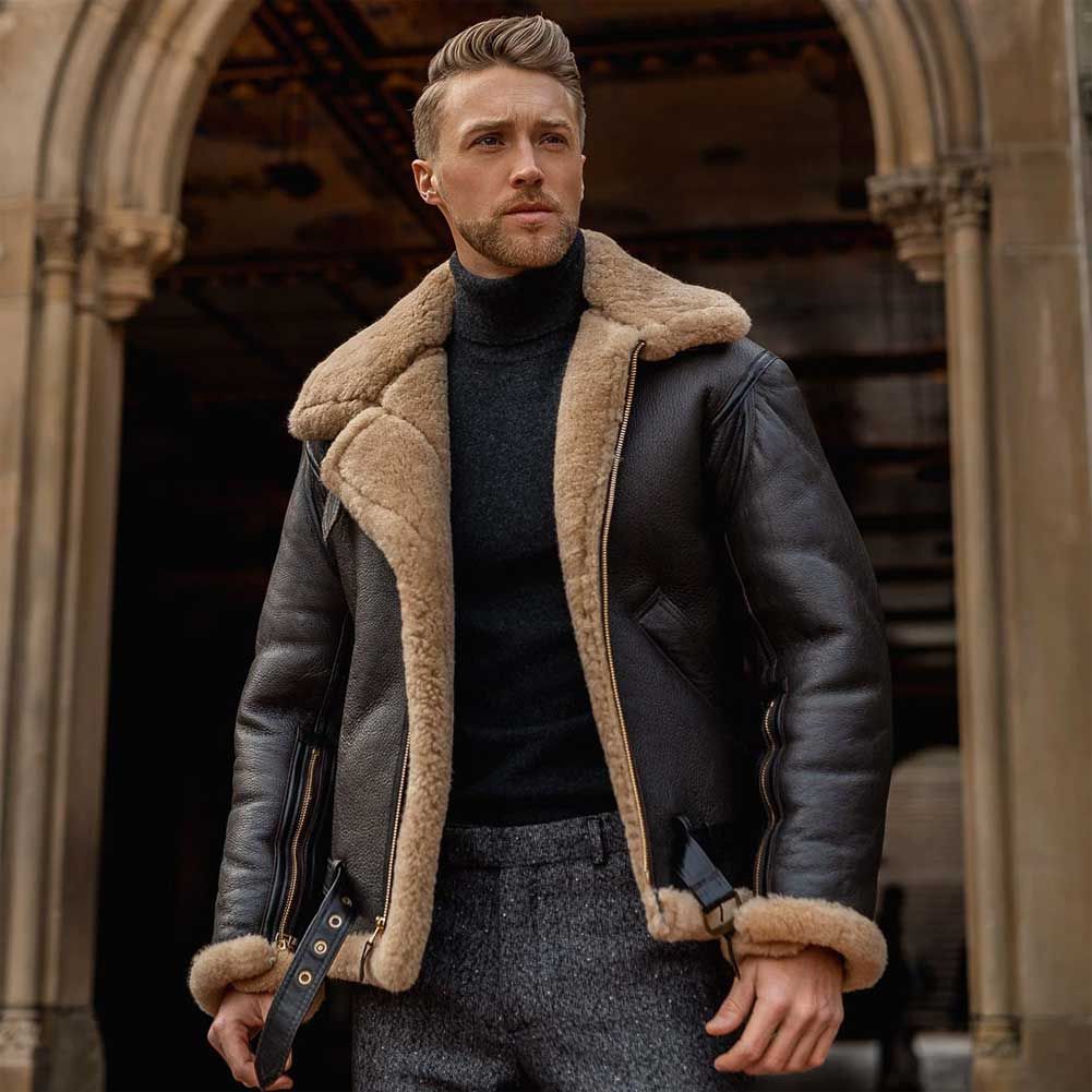 Cockpit USA Men's British R.A.F. Sheepskin Bomber Jacket SIZE 42 FINAL SALE Ships Same Day sold by Legendary USA product image thumbnail 2