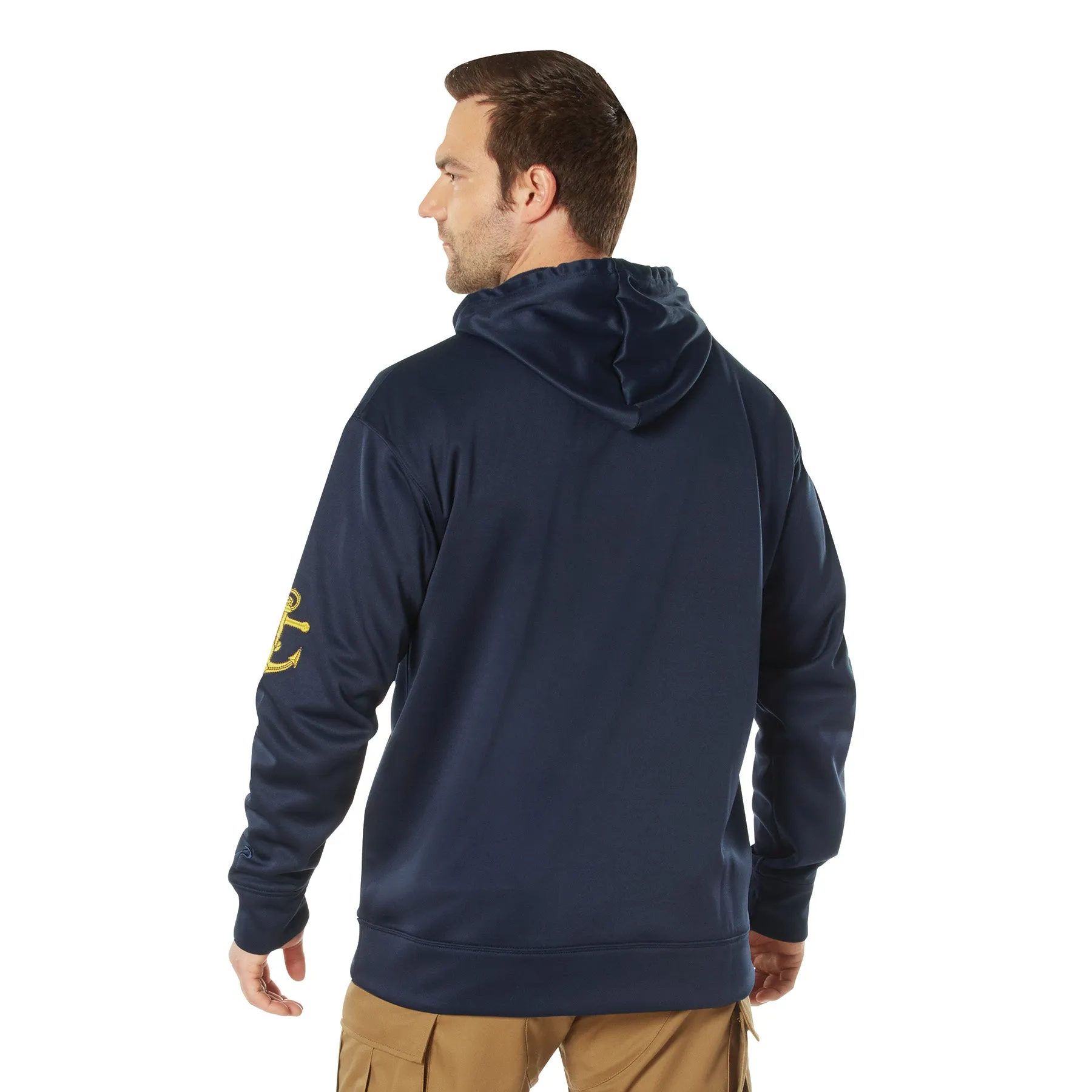 Navy Emblem Pullover Hooded Sweatshirt sold by Legendary USA product image thumbnail 4