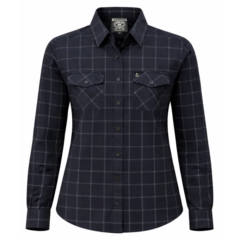 Legendary No Life™ Series Women's Black & White Flannel Shirt - Limited Edition made by Legendary USA