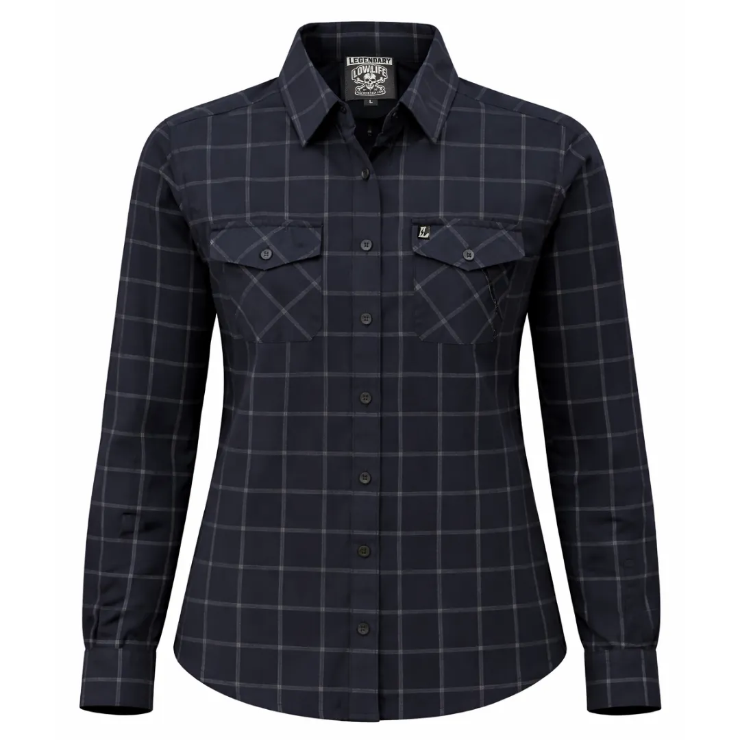 Legendary No Life™ Series Women's Black & White Flannel Shirt - Limited Edition- Final Sale Ships Same Day sold by Legendary USA