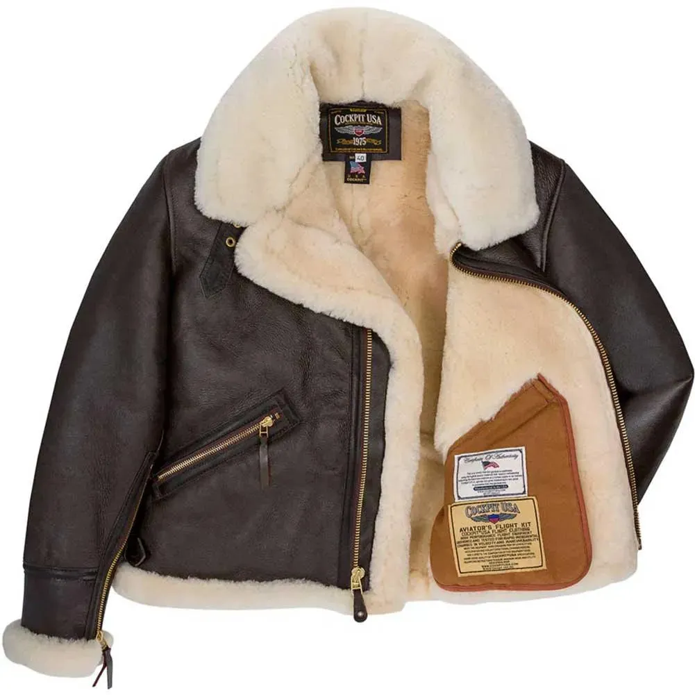Size: 46 Cockpit USA Men’s B-9 Scout Sheepskin Bomber Jacket | FINAL SALE SHIPS SAME DAY! sold by Legendary USA product image thumbnail 3