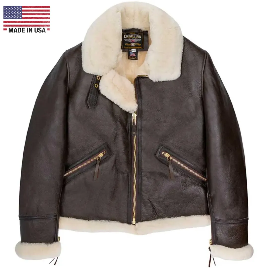 Size: 46 Cockpit USA Men’s B-9 Scout Sheepskin Bomber Jacket | FINAL SALE SHIPS SAME DAY! sold by Legendary USA