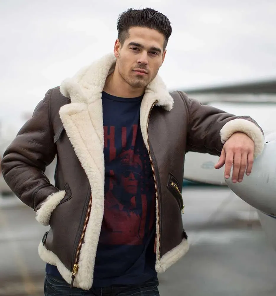 Size: 46 Cockpit USA Men’s B-9 Scout Sheepskin Bomber Jacket | FINAL SALE SHIPS SAME DAY! sold by Legendary USA product image thumbnail 5